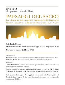 INVITO PAESAGGI DEL SACRO